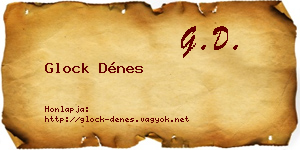 Glock Dénes névjegykártya